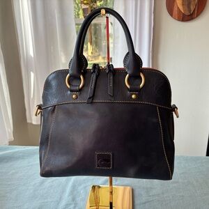 Dooney & Bourke Navy Florentine Leather Satchel EUC